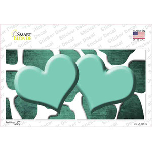Mint White Hearts Giraffe Oil Rubbed Wholesale Novelty Sticker Decal