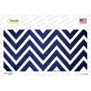 Blue White Chevron Oil Rubbed Wholesale Novelty Sticker Decal