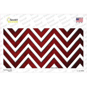 Red White Chevron Oil Rubbed Wholesale Novelty Sticker Decal