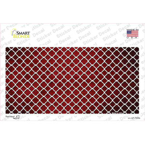 Red White Quatrefoil Oil Rubbed Wholesale Novelty Sticker Decal