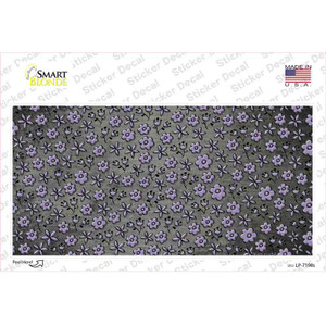 Gray Purple Flowers Oil Rubbed Wholesale Novelty Sticker Decal