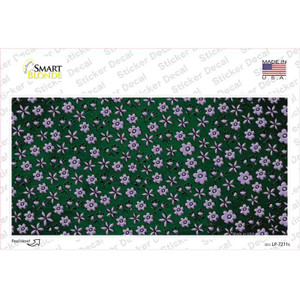 Green Purple Flowers Oil Rubbed Wholesale Novelty Sticker Decal