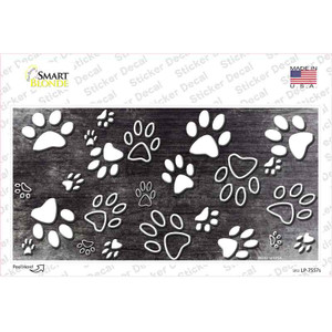 Black White Paw Oil Rubbed Wholesale Novelty Sticker Decal