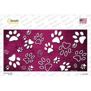 Pink White Paw Oil Rubbed Wholesale Novelty Sticker Decal