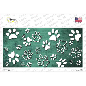 Mint White Paw Oil Rubbed Wholesale Novelty Sticker Decal