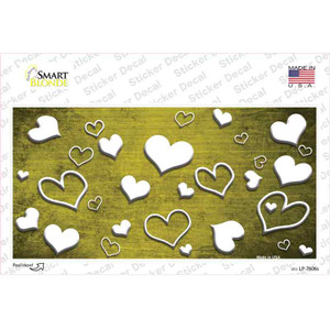 Yellow White Love Oil Rubbed Wholesale Novelty Sticker Decal