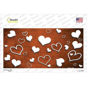 Orange White Love Oil Rubbed Wholesale Novelty Sticker Decal