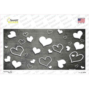 Gray White Love Oil Rubbed Wholesale Novelty Sticker Decal