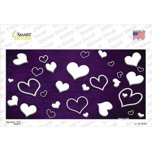 Purple White Love Oil Rubbed Wholesale Novelty Sticker Decal