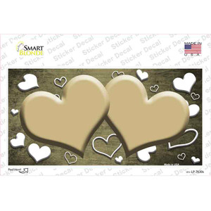 Gold White Love Hearts Oil Rubbed Wholesale Novelty Sticker Decal