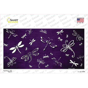 Purple White Dragonfly Oil Rubbed Wholesale Novelty Sticker Decal