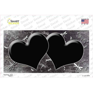 Black White Dragonfly Hearts Oil Rubbed Wholesale Novelty Sticker Decal