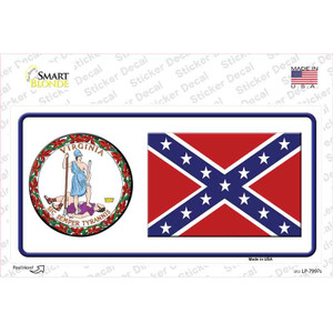 Confederate Flag Virginia Seal Wholesale Novelty Sticker Decal