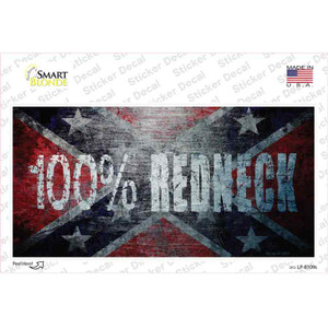 100% Redneck Confederate Wholesale Novelty Sticker Decal