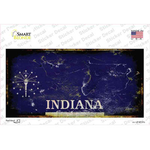 Indiana State Rusty Wholesale Novelty Sticker Decal
