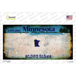 Minnesota State Rusty Wholesale Novelty Sticker Decal