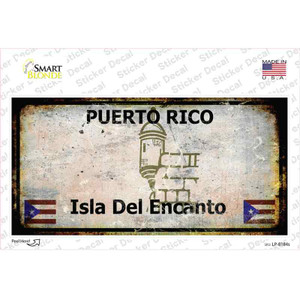 Puerto Rico Rusty Wholesale Novelty Sticker Decal