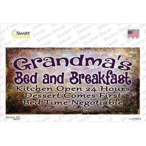 Grandmas Bed & Breakfast Wholesale Novelty Sticker Decal