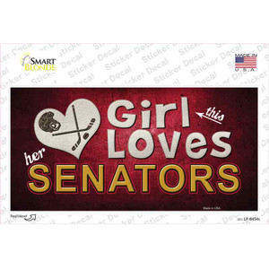 This Girl Loves Her Senators Wholesale Novelty Sticker Decal
