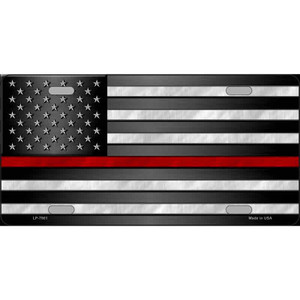 American Flag Thin Red Line Novelty Wholesale Metal License Plate