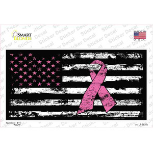 Vine American Flag Pink Ribbon Wholesale Novelty Sticker Decal