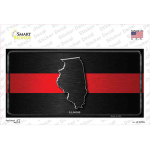 Illinois Thin Red Line Wholesale Novelty Sticker Decal