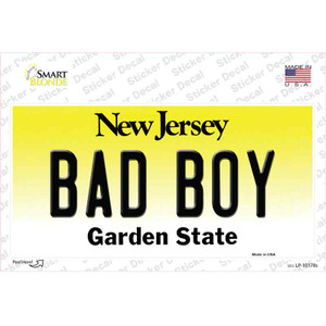 Bad Boy New Jersey Wholesale Novelty Sticker Decal