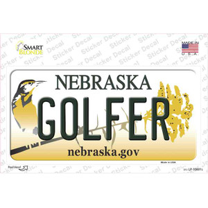 Golfer Nebraska Wholesale Novelty Sticker Decal