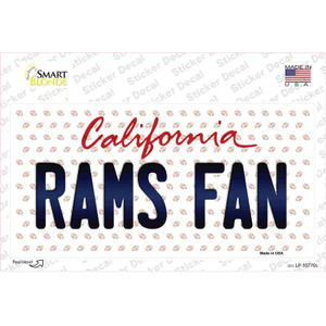 Rams Fan California Wholesale Novelty Sticker Decal