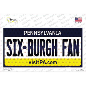 Six Burgh Fan Pennsylvania Wholesale Novelty Sticker Decal