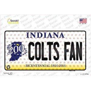 Colts Fan Bicentennial Indiana Wholesale Novelty Sticker Decal