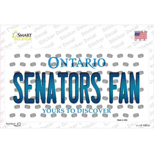 Senators Fan Ontario Wholesale Novelty Sticker Decal