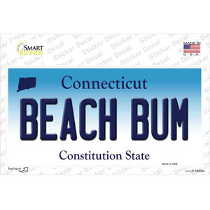Beach Bum Connecticut Wholesale Novelty Sticker Decal