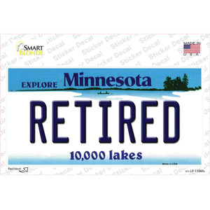 Retired Minnesota State Wholesale Novelty Sticker Decal