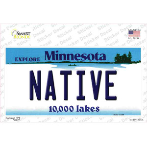 Native Minnesota State Wholesale Novelty Sticker Decal