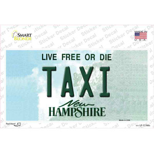 Taxi New Hampshire State Wholesale Novelty Sticker Decal