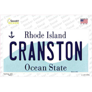 Cranston Rhode Island State Wholesale Novelty Sticker Decal