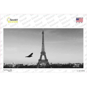 Eiffel Tower Black and White With Bird Wholesale Novelty Sticker Decal