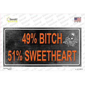 49 Percent Bitch 51 Percent Sweet Wholesale Novelty Sticker Decal