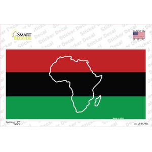 Africa Outline With Flag Wholesale Novelty Sticker Decal