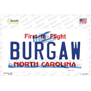 Burgaw North Carolina Wholesale Novelty Sticker Decal