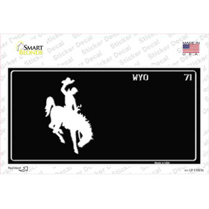 Wyoming Black Wholesale Novelty Sticker Decal