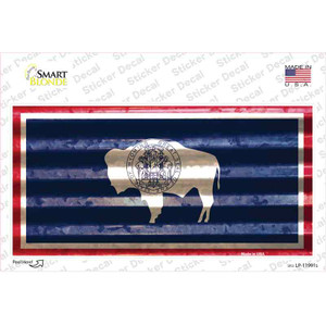 Wyoming Corrugated Flag Wholesale Novelty Sticker Decal