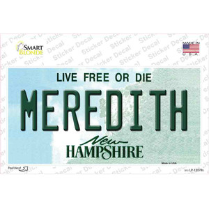 Meredith New Hampshire State Wholesale Novelty Sticker Decal