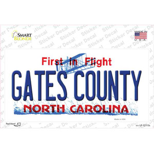 Gates County North Carolina State Wholesale Novelty Sticker Decal