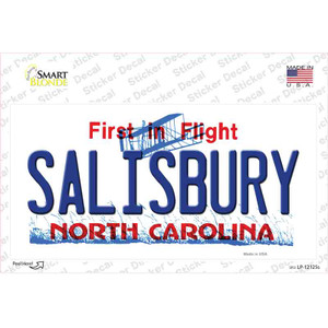 Salisbury North Carolina State Wholesale Novelty Sticker Decal