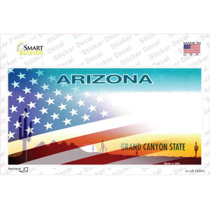 Arizona with American Flag Wholesale Novelty Sticker Decal