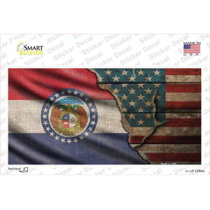 Missouri/American Flag Wholesale Novelty Sticker Decal