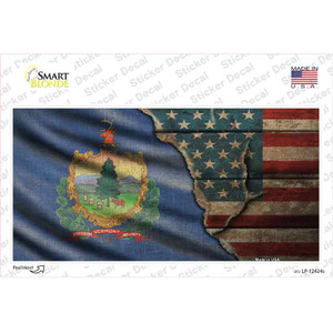 Vermont/American Flag Wholesale Novelty Sticker Decal