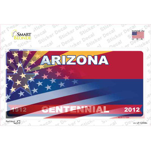 Arizona Centennial American Flag Wholesale Novelty Sticker Decal